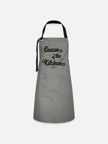 Kochen - Kontrastschürze - Grau/Schwarz
