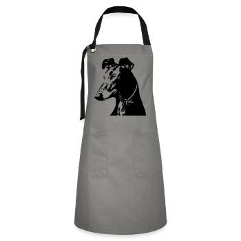 Galgo head - Artisan Apron - grey/black - Front - Zoe (177cm)