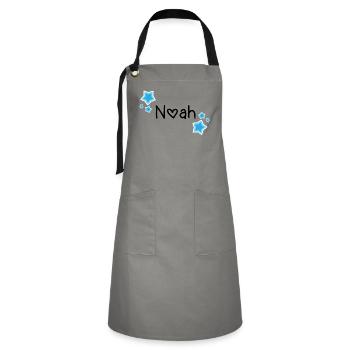 Name - Noah - Artisan Apron - grey/black - Front - Zoe (177cm)