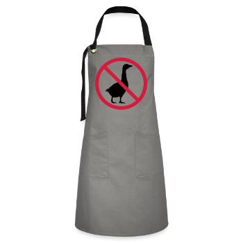Goose forbidden sign - Artisan Apron - grey/black - Front - Zoe (177cm)