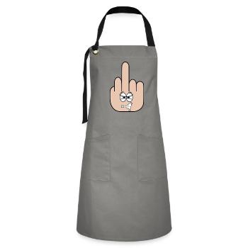 middle finger - Artisan Apron - grey/black - Front - Zoe (177cm)