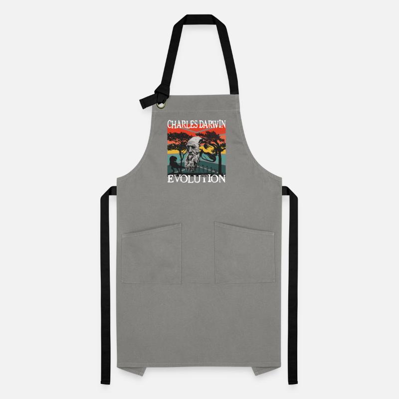 Charles Darwin Evolution textile gift idea Artisan Apron