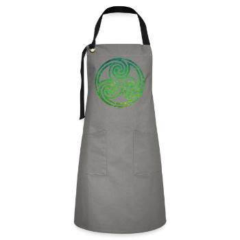 Celtic Knot - Artisan Apron - grey/black - Front - Zoe (177cm)