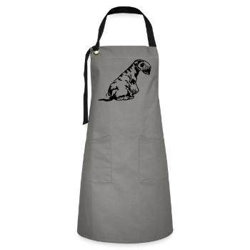 Cesky Terrier - Tablier contrasté - gris/noir - Devant - Zoe (177cm)