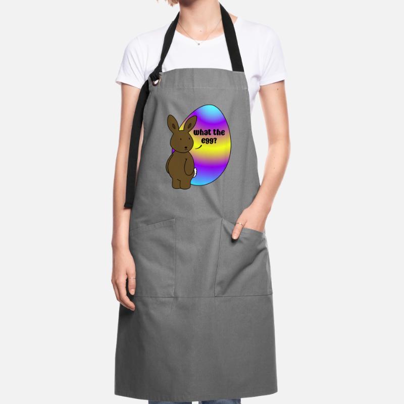 Happy Easter - Easter Bunny with Easter Egg Artisan Apron