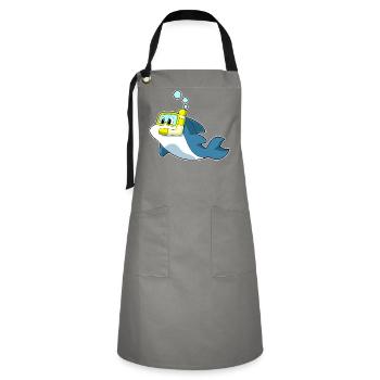 Delfin Taucher Schnorchel Tauchen - Kontrastschürze - Grau/Schwarz - Vorne - Zoe (177cm)