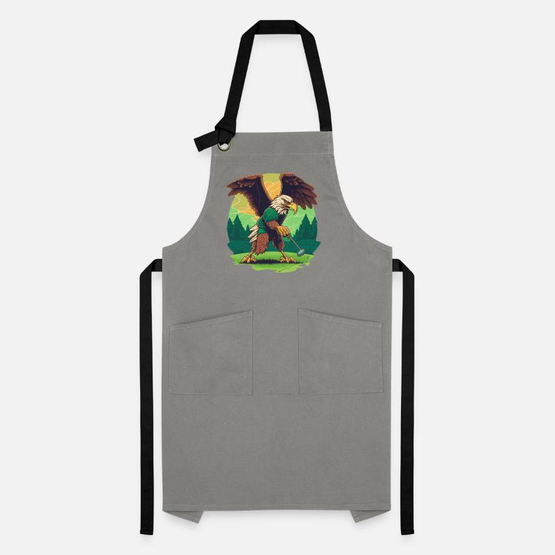 Golf-playing eagle Artisan Apron
