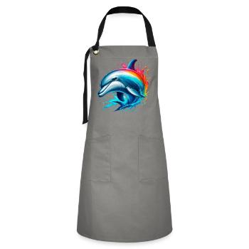 Dolphin - Artisan Apron - grey/black - Front - Zoe (177cm)