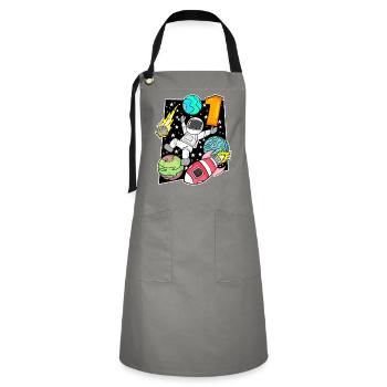 1 year old - school enrollment - Artisan Apron - grey/black - Front - Zoe (177cm)