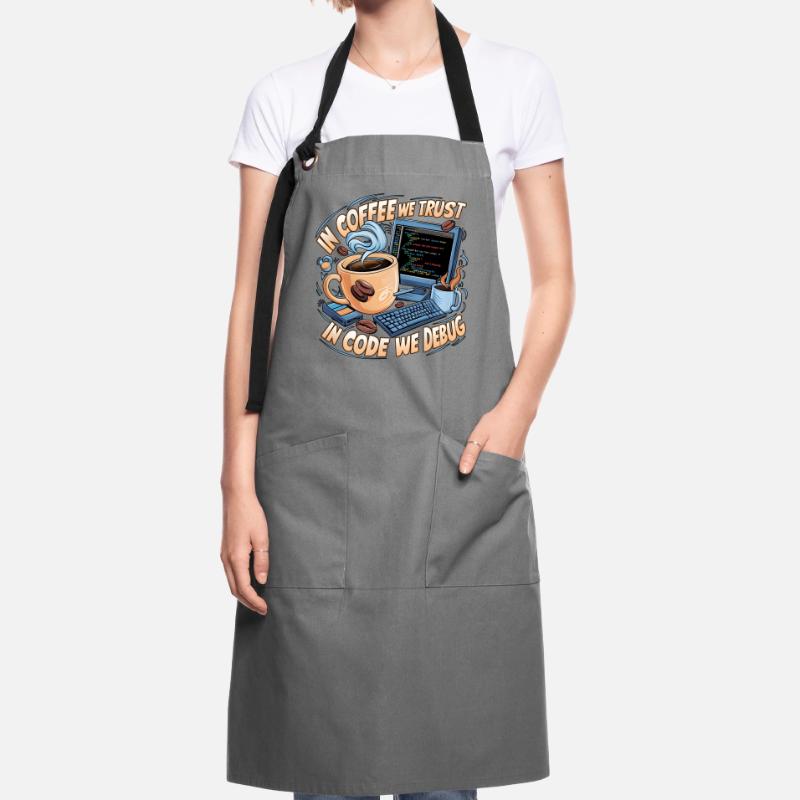 CoffeeCode Debug : Dans le code, nous déboguons Tablier contrasté