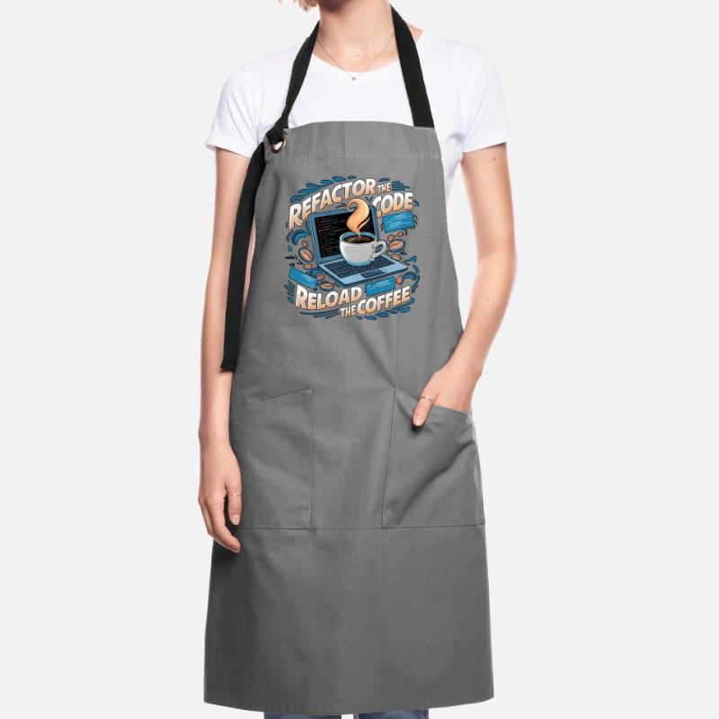 Programmers generate code from coffee Artisan Apron