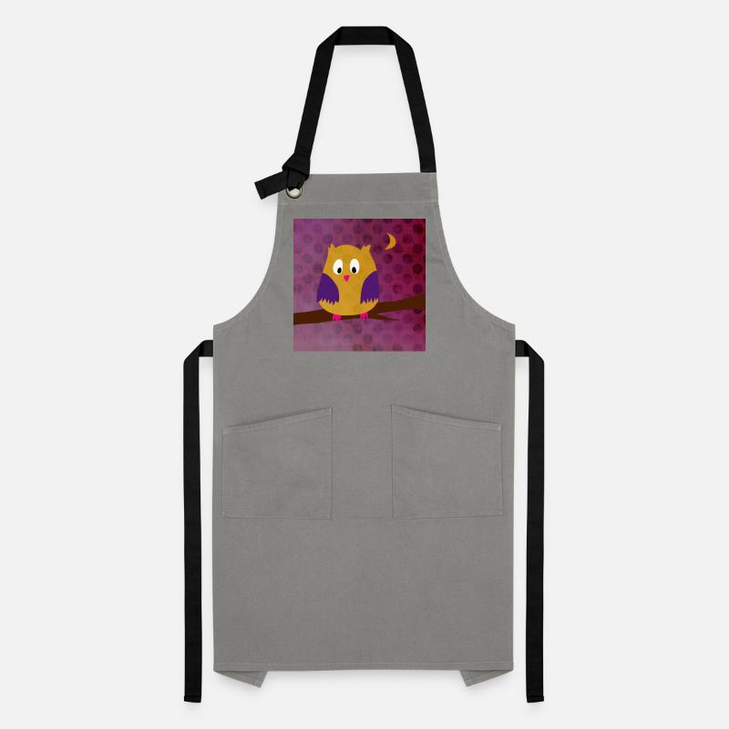 Owl Eagle Owl Poster Dots Forest Violet Kids Artisan Apron