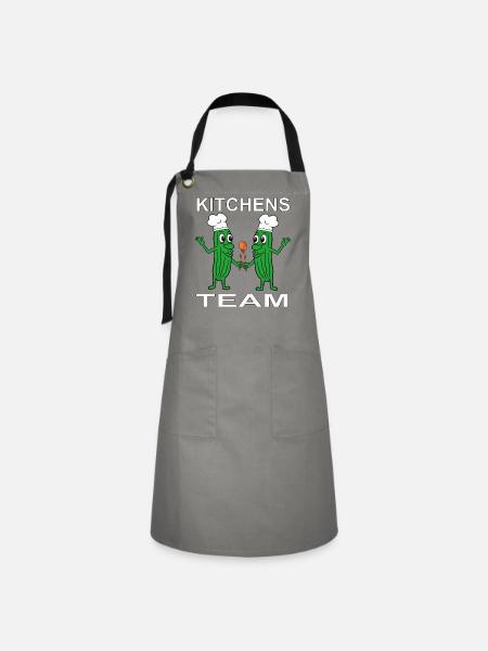 Koch Kochen - Kontrastschürze - Grau/Schwarz