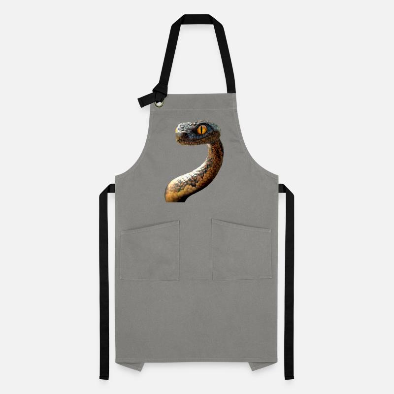 Schlange Python Kobra Mamba Klapperschlange Snake Kontrastschürze