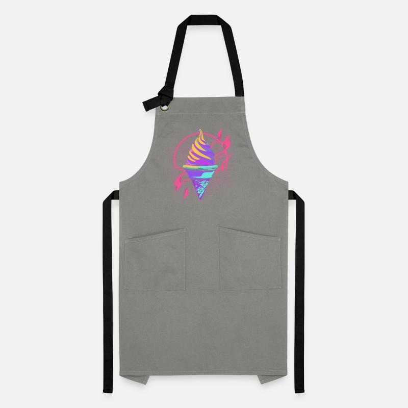 Eiswaffel Synthwave Kontrastschürze