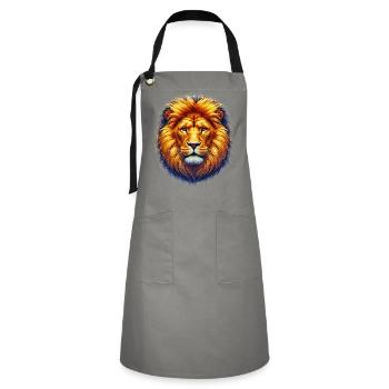 Lion - Artisan Apron - grey/black - Front - Zoe (177cm)