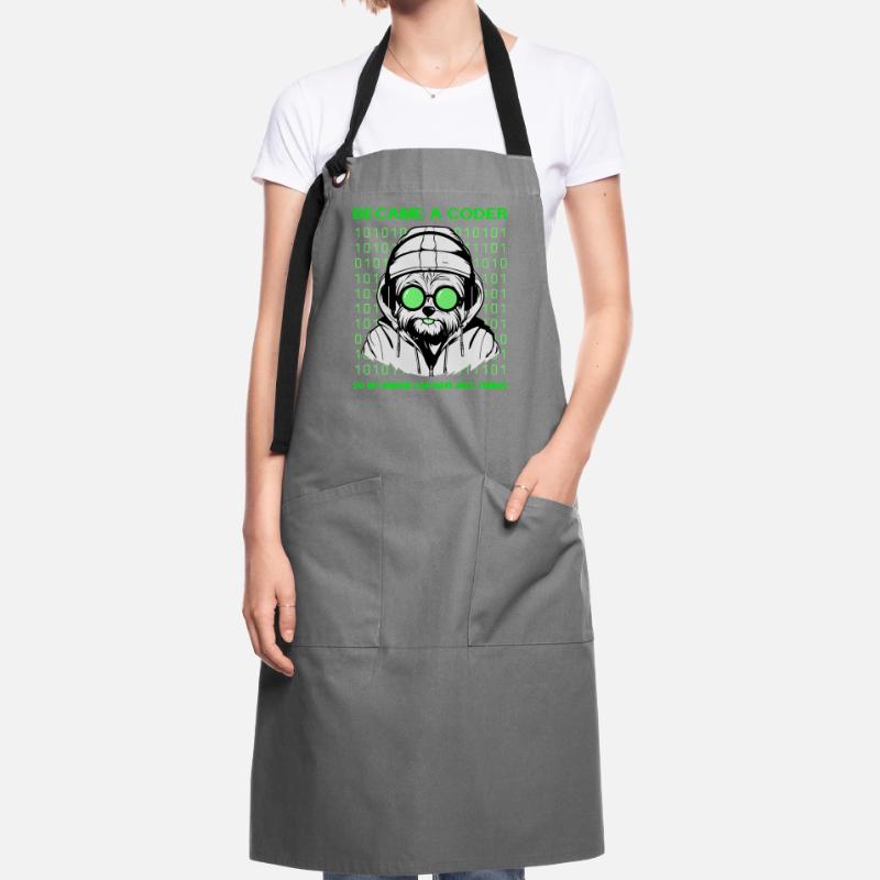 Became a Coder – Hacker Dog Binary Look Artisan Apron