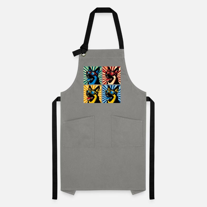 Shepherd's Pop Art Bear, Teddy, Biscuit, Waffles Artisan Apron