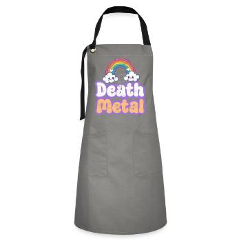 Death metal - Tablier contrasté - gris/noir - Devant - Zoe (177cm)