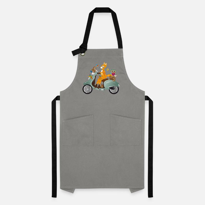 Forest animals on a joyride – Imaginative scene Artisan Apron