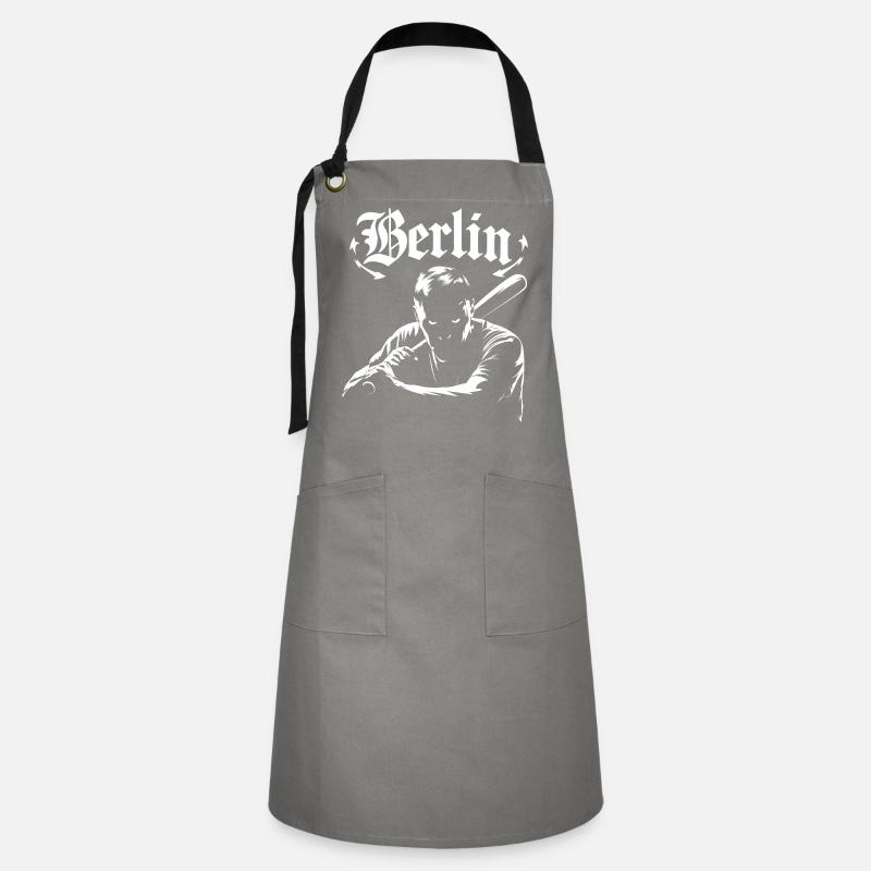 Berlin graphics with shadow effect - Artisan Apron - grey/black
