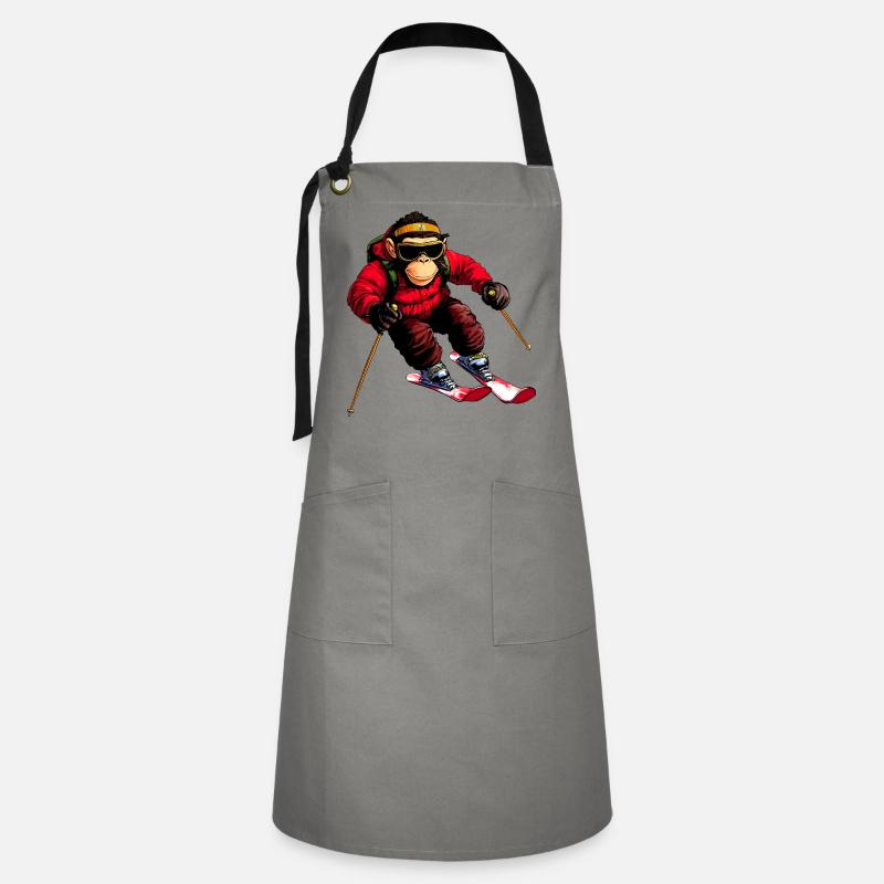 Ski Monkey - Artisan Apron - grey/black