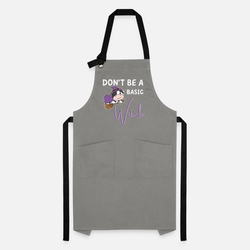 Cow Halloween Witch Witches don't be a basic witch Artisan Apron