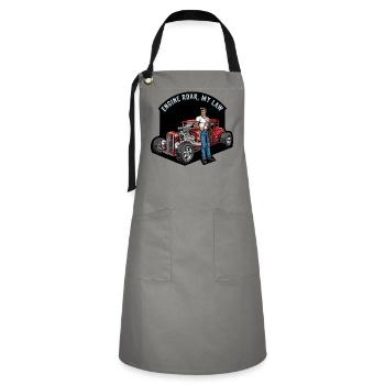 Hot engine and rebellious style - Artisan Apron - grey/black - Front - Zoe (177cm)