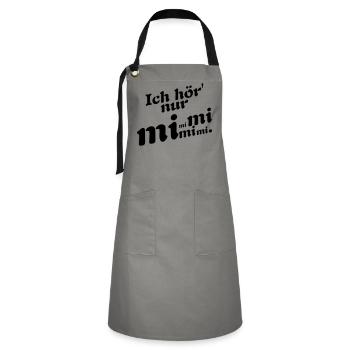 I only hear Mimi! - Artisan Apron - grey/black - Front - Zoe (177cm)