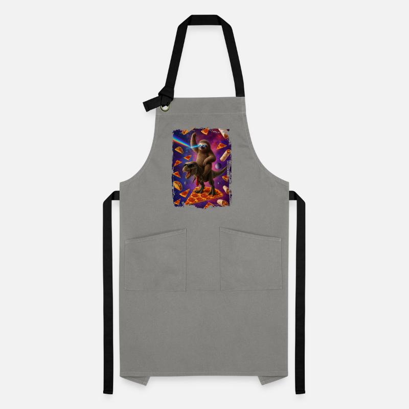 Space Explorers Dragon and Sloth Artisan Apron