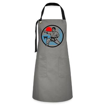 Karate Nature - Artisan Apron - grey/black - Front - Zoe (177cm)