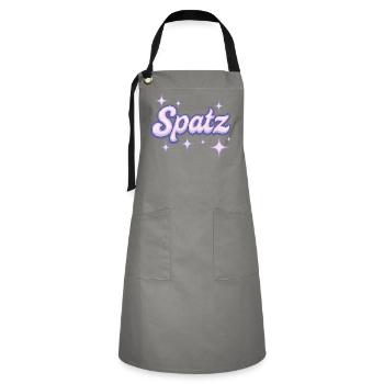 Spatz / Y2K Design - Kontrastschürze - Grau/Schwarz - Vorne - Zoe (177cm)