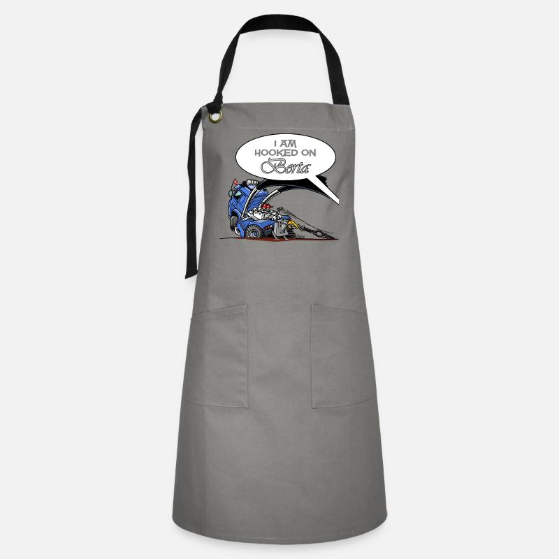HookedOnBERTA - Artisan Apron - grey/black