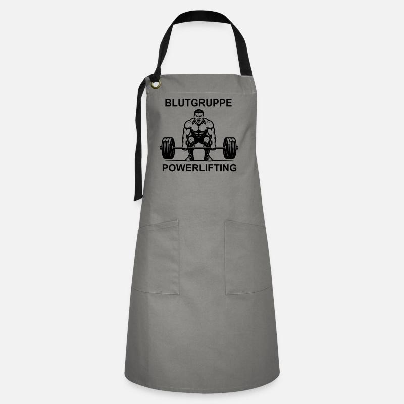 Powerlifting Motivation - Artisan Apron - grey/black
