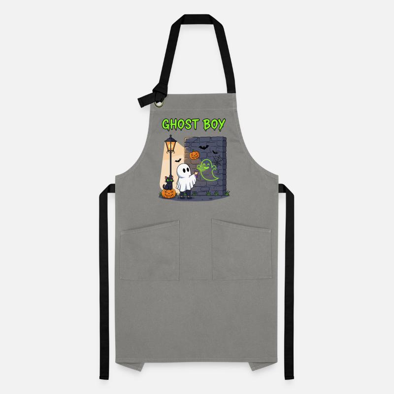Ghost Boy Halloween Graffiti Artisan Apron