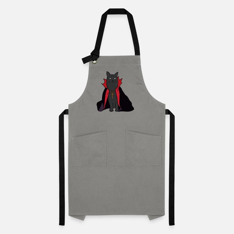 Chat vampire de minuit avec une cape Tablier contrasté