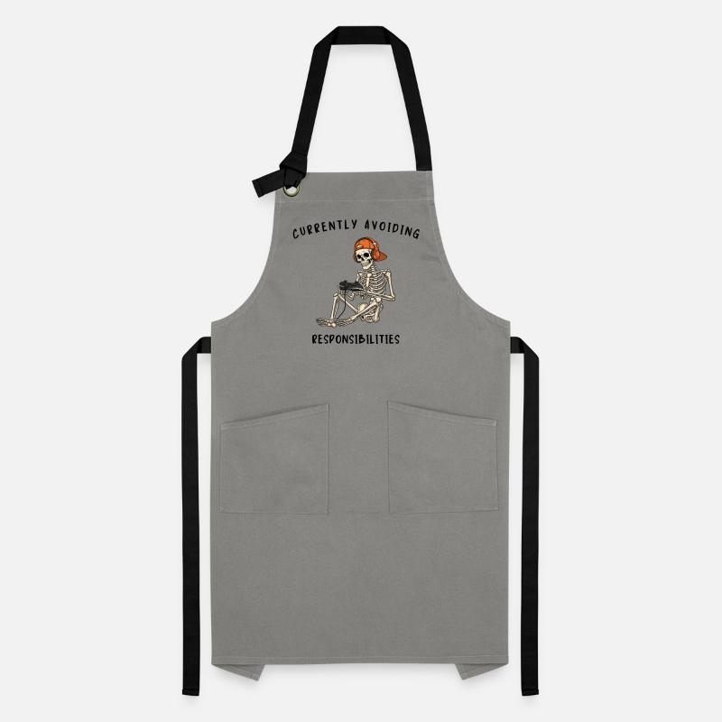 Skeleton Gaming Avoiding Responsibilities Artisan Apron