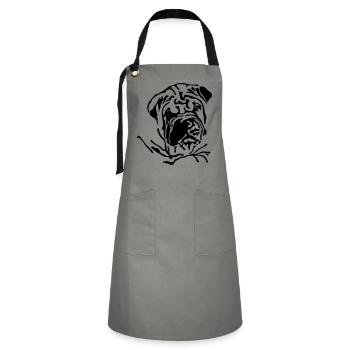 Shar-Pei - Artisan Apron - grey/black - Front - Zoe (177cm)