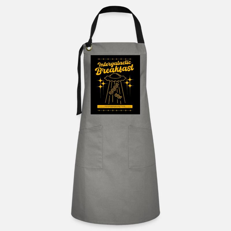 Intergalactic Breakfast - Artisan Apron - grey/black