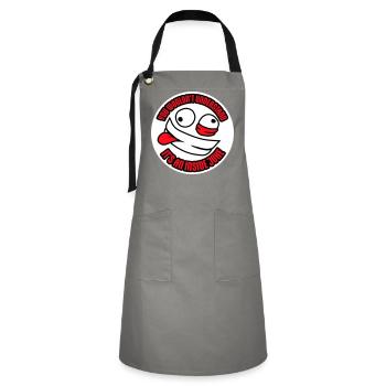 You Wouldn't Understand It's An Inside Joke Spruch - Kontrastschürze - Grau/Schwarz - Vorne - Zoe (177cm)