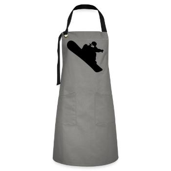 Snowboarding - Kontrastschürze - Grau/Schwarz - Vorne - Zoe (177cm)