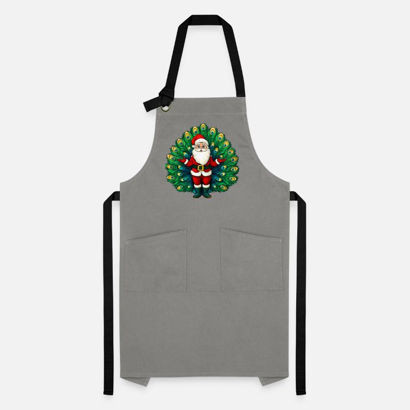 Weihnachtsmann Vogelstrauss Kontrastschürze