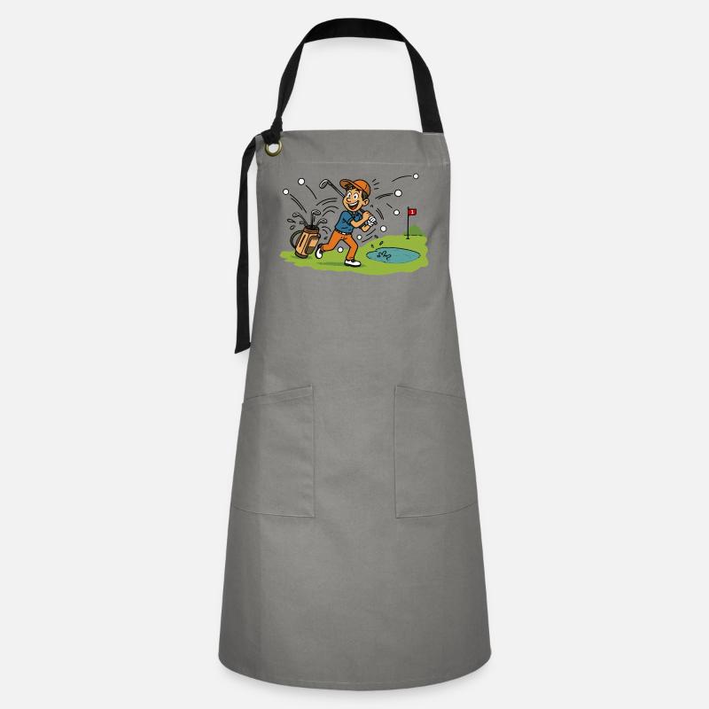 Golf Already Hooked - Artisan Apron - grey/black