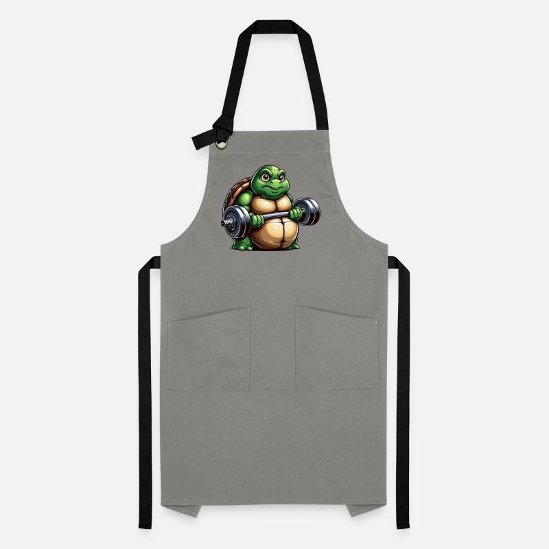 Grim Turtle Dumbbell Training Workout Artisan Apron