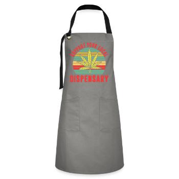Funny Stoner Outfits - Artisan Apron - grey/black - Front - Zoe (177cm)
