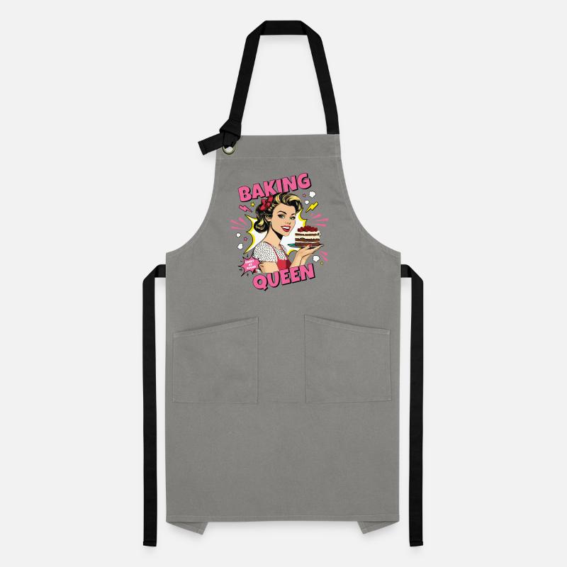 Cuisson Gâteau Cuisson Reine Cuisson Fée Boulanger Pop Art Tablier contrasté
