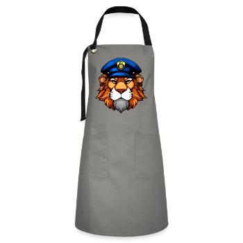 Police Löwe - Artisan Apron - grey/black - Front - Zoe (177cm)