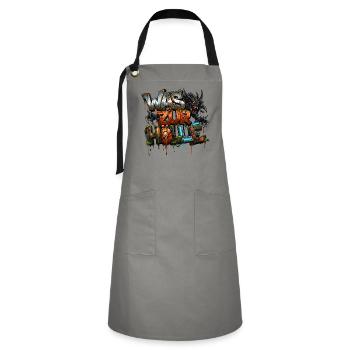 Hell, Devils & Demons Urban Street Art Graffiti - Artisan Apron - grey/black - Front - Zoe (177cm)