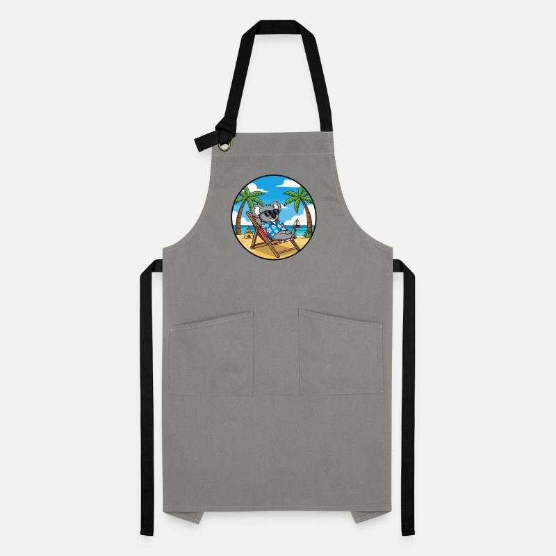 Cool Koala Beach Vacation Summer Vibes Artisan Apron