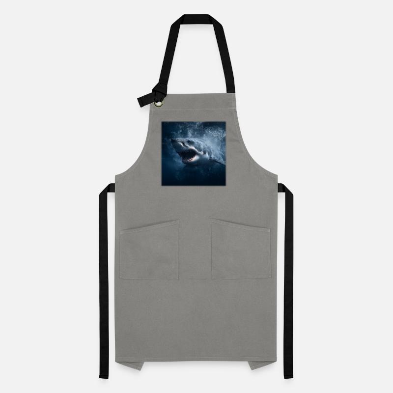 Great White Shark Attack Ocean Design Predator Artisan Apron